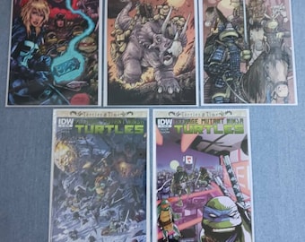 ティーンエイジ・ミュータント・ニンジャ・タートルズ: タートルズ・イン・タイム、コミックブック #1-4 および 2014 年版 (ストーリー アークの始まり)、完全なストーリー アーク。