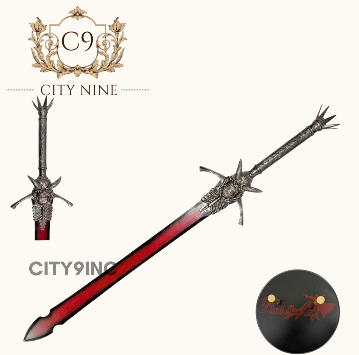 Devil May Cry 5 Rebellion Sword: Dante Cosplay Replica, Full Metal