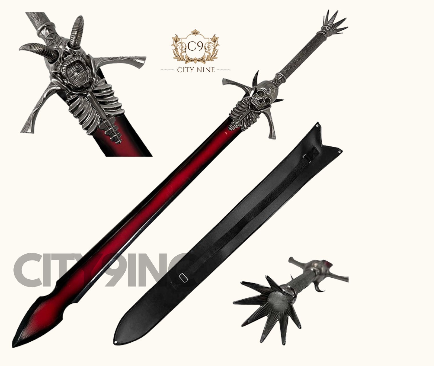  Plastic Vergil Sword Yamato,Devil May Cry,Anime Original  Texture,1:1 Restore,Vergil Role Play Accessories,Used For Collection and  Role-Playing : Sports & Outdoors