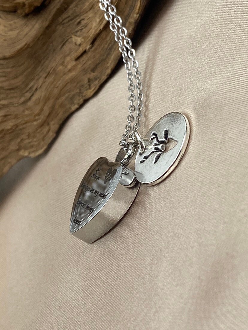 Minicremation Collana con ciondolo a forma di colibrì, con ciondolo a