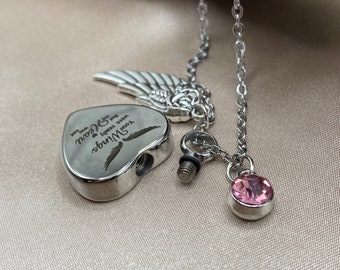 Heart Urn Locket Necklace: Stainless Steel Cremation Jewelry, Ash Holder Keepsake