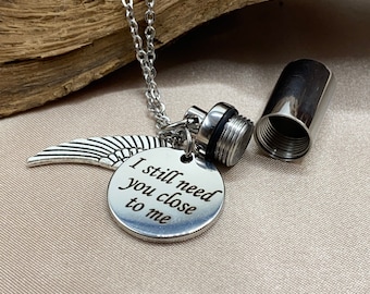 Cremation Necklace for ashes - memorial urn jewelry - Remembrance Locket - Celebration of Life