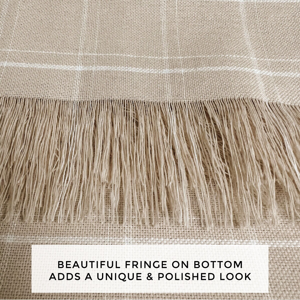 Windowpane Grid Shower Curtain in Beige With White Lines and Etsy