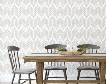 Peel and Stick Removable Wallpaper in Eider White -  Florence Design by Hall & Perry