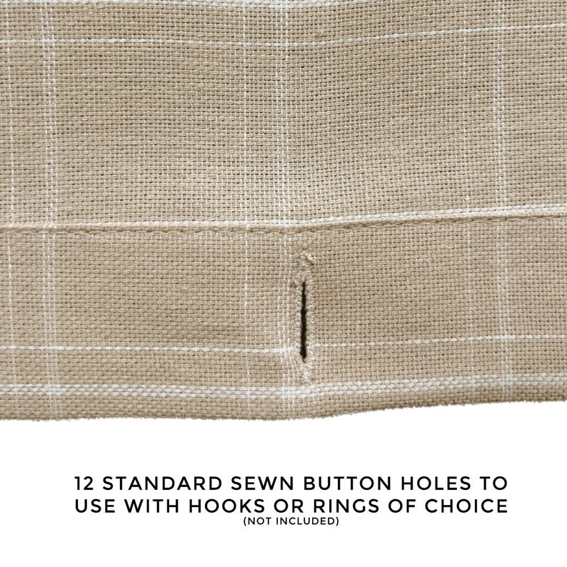 Windowpane Grid Shower Curtain in Beige With White Lines and Etsy