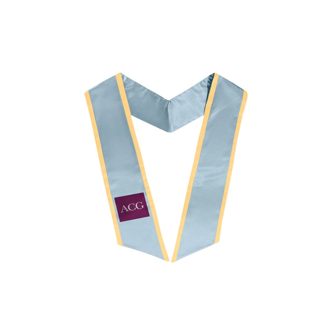 Stole Withe 10 X Personalised Tapered Stoles With Satin Binding - Sky Blue - Etsy