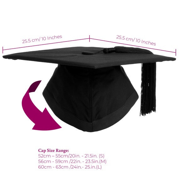 Traditional Graduation Cap / Mortarboard in 7 colours - Children & Adult  sizes