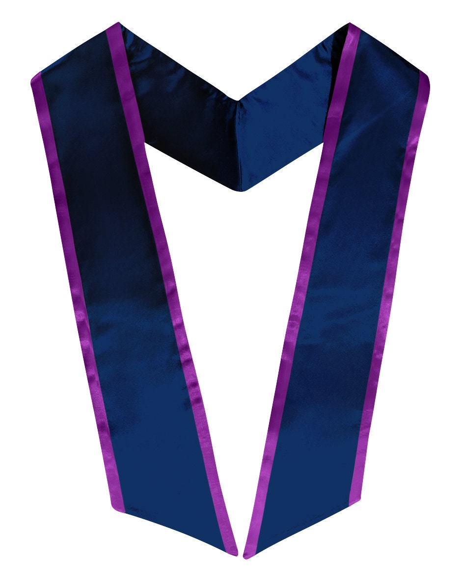 Stole Withe 10 X Tapered Stoles With Satin Binding - Navy - Etsy