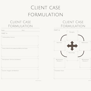 Therapist Case Formulation + Daily Planner, Therapist/Counselor Printable Resources, Therapist Daily Planner, Daily Planner, Client Case