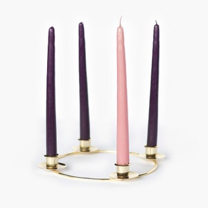 Advent Candle Holder + Candles