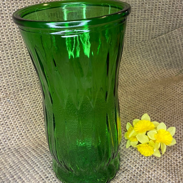 Green Glass CFG CL9 9 1/2" Tall Vase