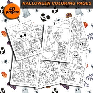 Halloween Coloring Book |40 PAGES! | Coloring Pages | Fall Themed l Digital Workbook | Cute Printable Sheets PDF | Spooky Season