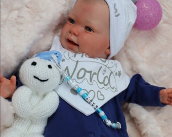 REBORN BABY Newborn 2024 Blue Eyed Boy Doll Child's Safe Upto 7lbs LIfelike Box Opening Artist SUNBEAMBABIESDAN (outfit varies)