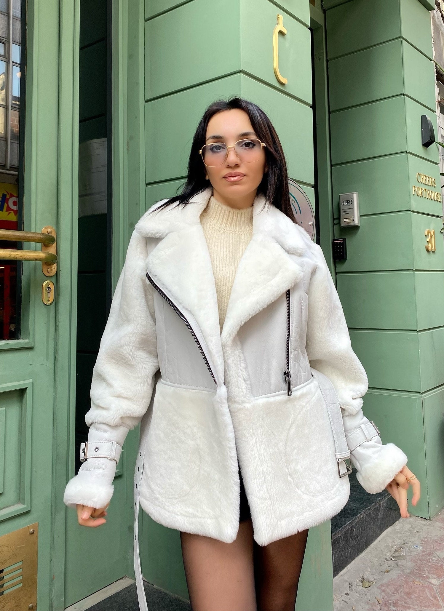 Lambskin Leather Fur 