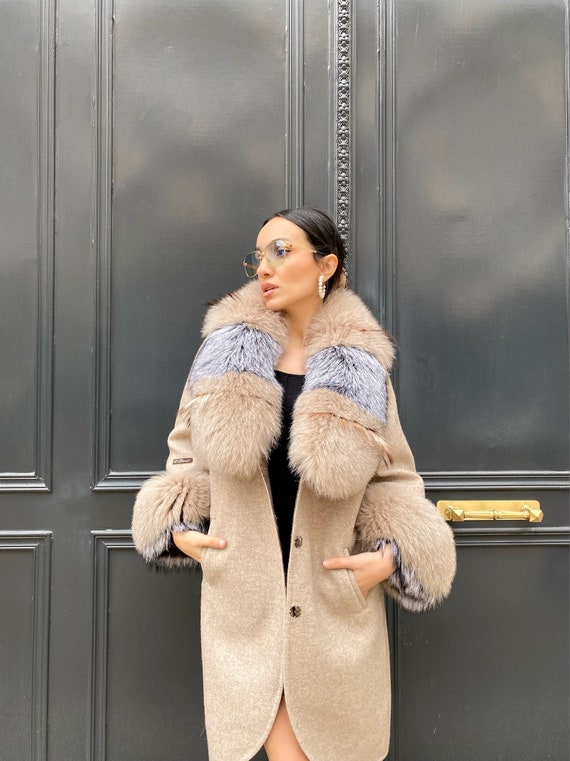 Women's alpaca top winter coats