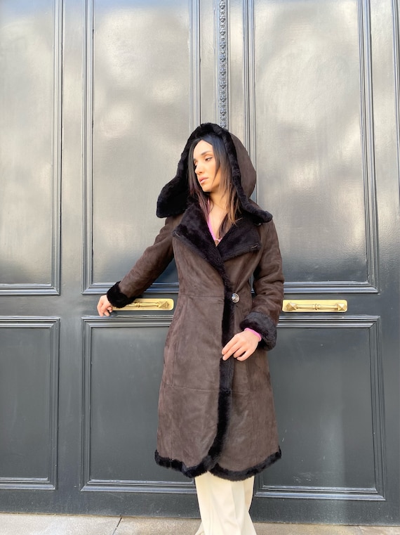 Sheepskin clearance coat womens