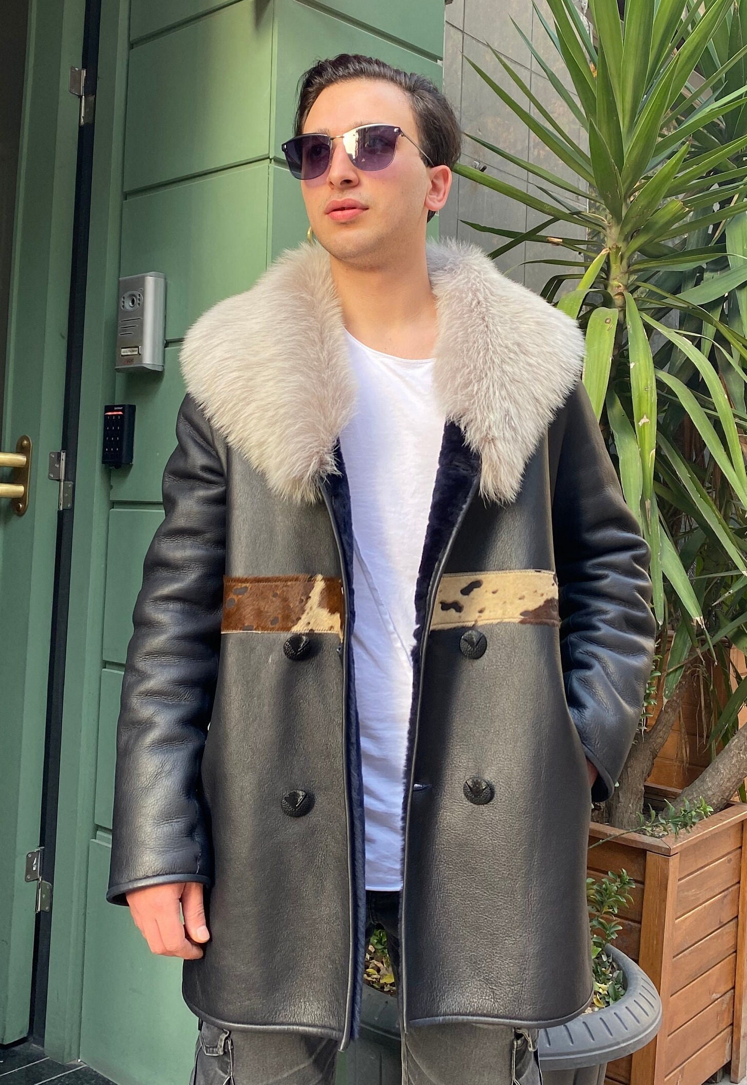 Mens toscana sheepskin coat cheap
