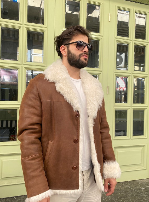 Mens lambskin coat hot sale