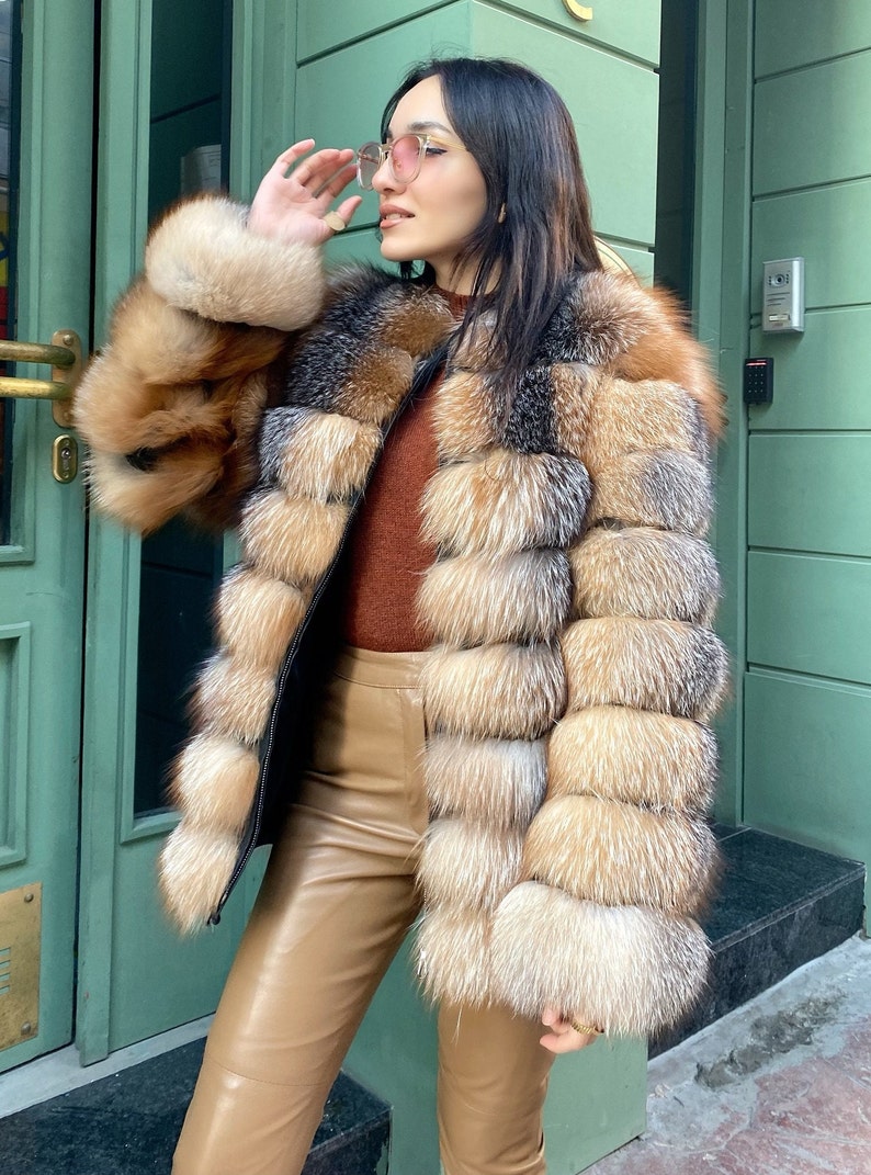 Fox Fur Coat Women's Long Winter Transformer Jacket - Etsy