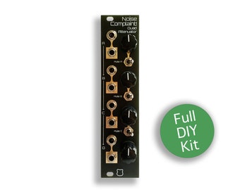 SetonixSynth Noise Complaint Quad Normalized Attenuator - Full DIY Kit - Passive Eurorack 6hp Black Panel