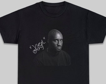Camiseta inspirada en Virgil Abloh / Camiseta vintage de diseñador / Blanco roto / Diseñador de moda / Camiseta creativa / Estilo streetwear para hombres y mujeres