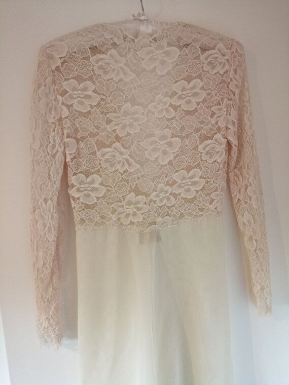 Vintage Carven Wedding Dress Jacket with Ivory do… - image 5