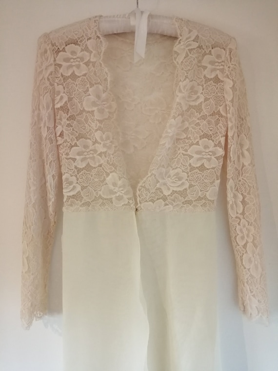 Vintage Carven Wedding Dress Jacket with Ivory do… - image 1