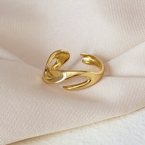 Irregular Twist Silver Ring, Gold Ring, Unique Design Uneven Streetwear ...