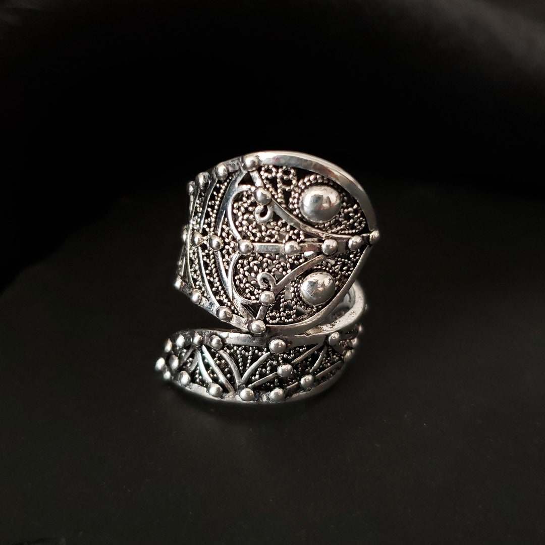 Cobra Spoon Ring Sterling Silver Hollow Posion Snake Cool - Etsy