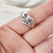 Silver Fun Face Ring Love Heart Rings Cartoon Face Emoji Sad Face Ring Black Heart Ring Signet Ring Crying Ring Silver Adjustable Ring