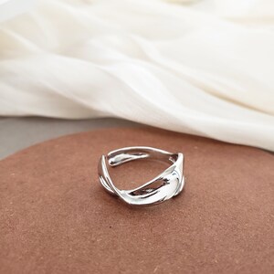Irregular Twist Silver Ring, Gold Ring, Unique Design Uneven Streetwear Fasion Minimalist ...