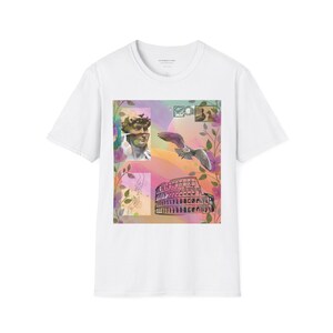 T-shirt graphique inspiré des cartes postales européennes