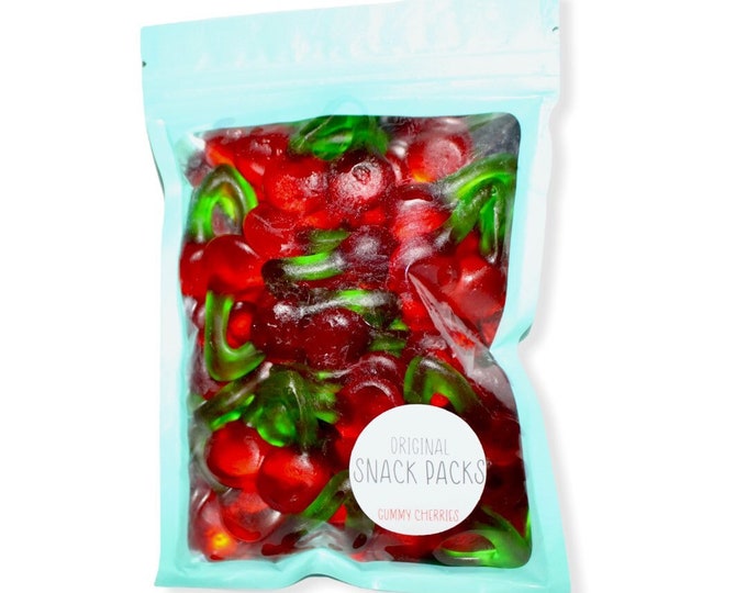Gummy Cherries~ 7oz. quality candy bag ~ Tender chew with a delicious flavor ~ Explore our quality collections on our Etsy page!