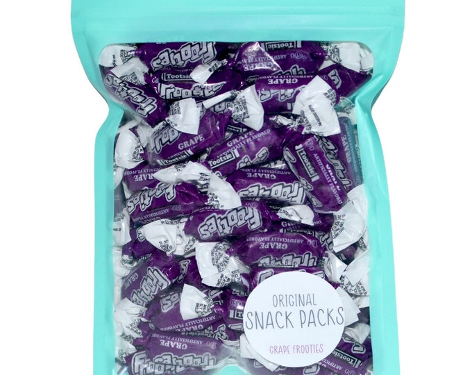 Grape Frooties snack pack ~candy bag quality candy ~ Black bag Teal bag ~ grape flavor purple wrapped candy ~ gift Ideas ~ get or gift