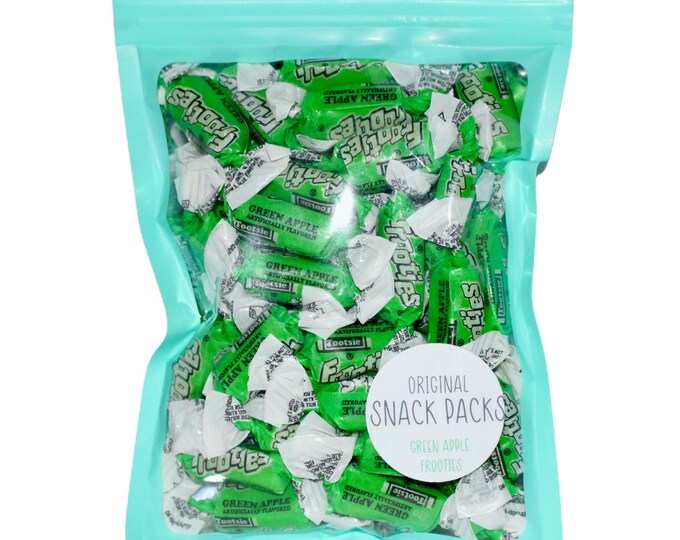Green Apple frooties Bag of candy ~Original sweets ~Flavor bursting ~Wrapped Candy pieces ~Gift ideas ~party favors ~birthday party