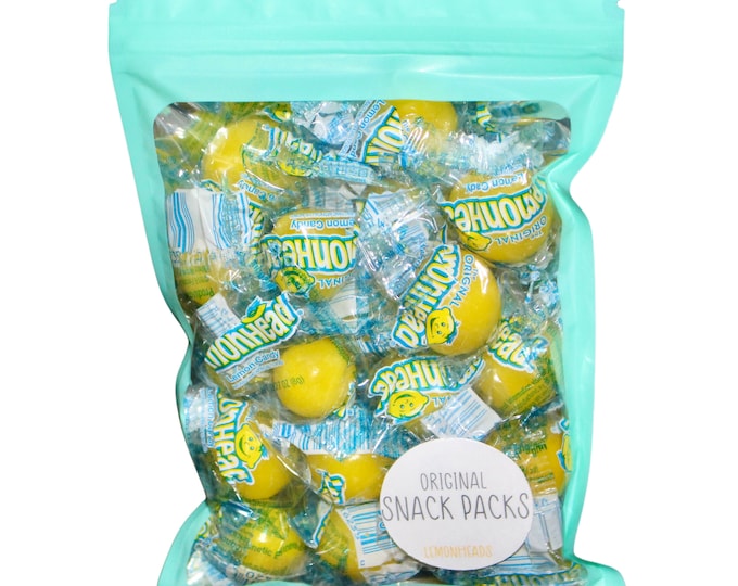 Lemon Heads ~ Original lemon head candy ~ Get or gift this candy bag and Snack at home or on the go with our Quality Seal Top Candy Bags!