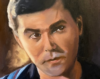 Ray Liotta Original Oil Painting movie memorabilia Goodfellas Actor Signed Art 8X10 wall art movie lover gift