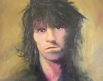 Keith Richards, 8X10 Art Print, Wall Art, Home Decor, Office Decor, Rolling Stones, Gift For Music Lover, Fine Art Print, Oil Painting