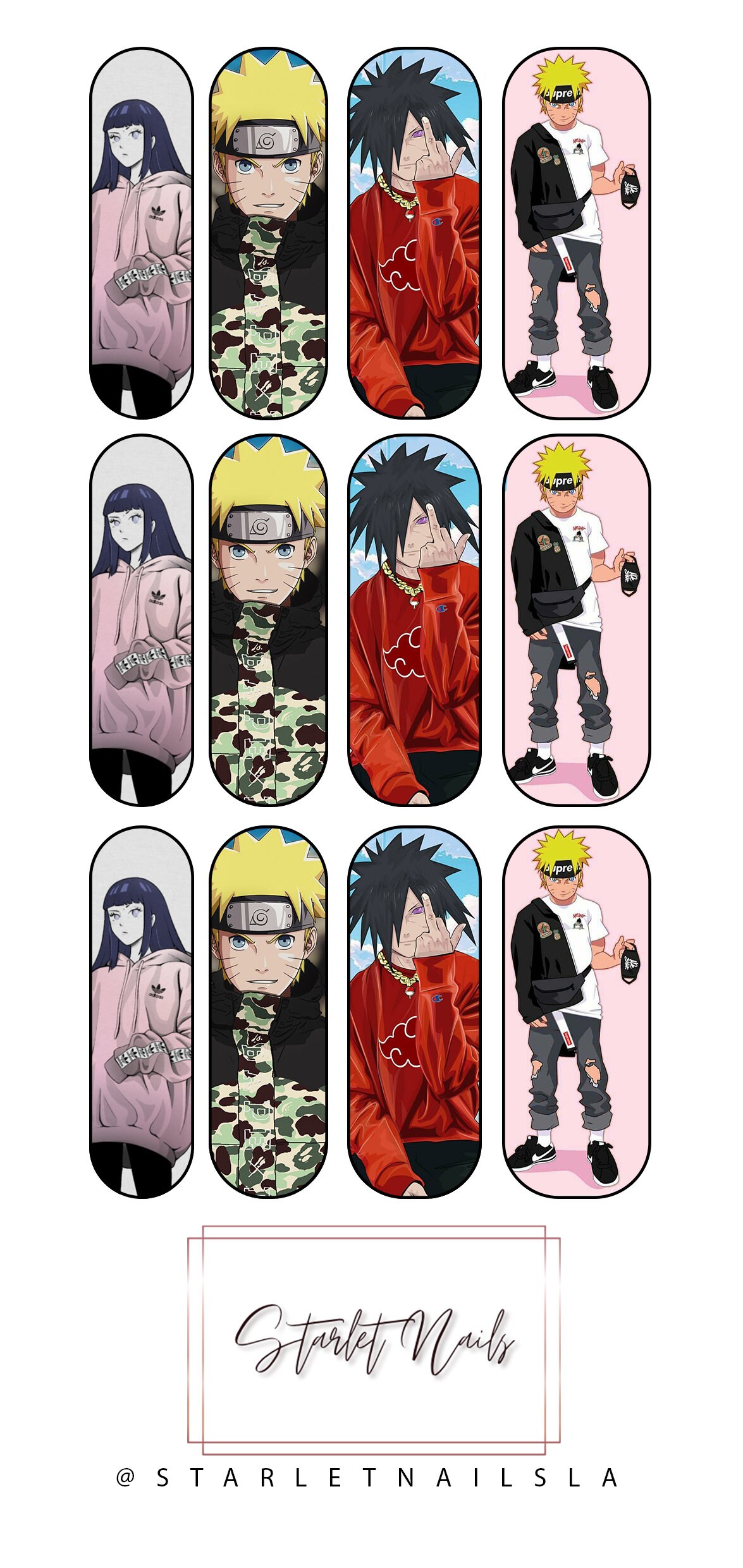 naruto hypebeast nail decals etsy