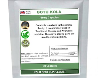 Kapsułki Gotu Kola 750 mg 100% naturalny i czysty suplement o wysokiej mocy