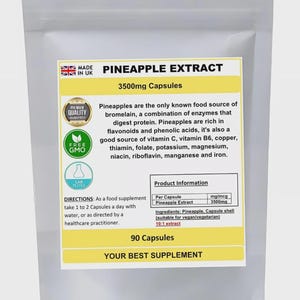 Ananasextractcapsules 3500 mg (superantioxidant), puur, bromelaïne 90