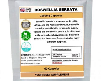 Boswellia serrata extract capsules 3500mg (high strength)