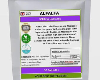 Luzerne Extrakt Kapseln 3500 mg (Superantioxidans) rein, keine Zusätze