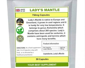 Capsule di Alchemilla 750 mg 100% naturali (pure senza additivi) ad alta concentrazione