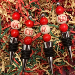 Holiday Beaded Wine Stopper