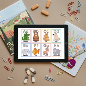 Animal Alphabet Flashcards for Kids (A-Z) | Fun Educational Printable | Preschool & Toddler Learning | Montessori Inspired