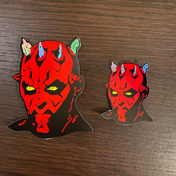 Star Wars Darth Maul Holographic Sticker (Laptops/Party Favors/gifts)