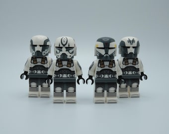 Soldados de la 104.ª Manada de Lobos del Desierto de Star Wars (minifiguras LEGO® de Clone Wars personalizadas con impresión UV)
