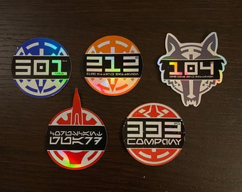 Star Wars Holographic Clone Legion Logo Stickers