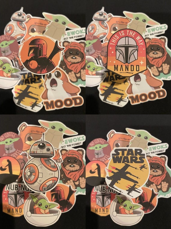 Star Wars Cute Assorted Vinyl Stickers (hydroflask/laptops/water